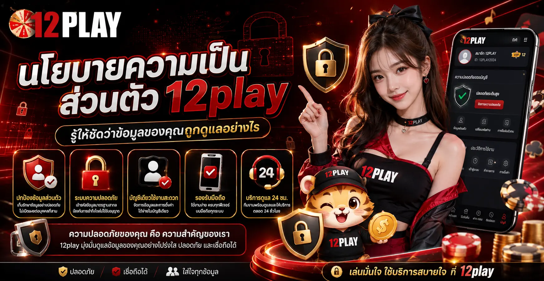 นโยบายความเป็นส่วนตัว 12play รู้ให้ชัดว่าข้อมูลของคุณถูกดูแลอย่างไร