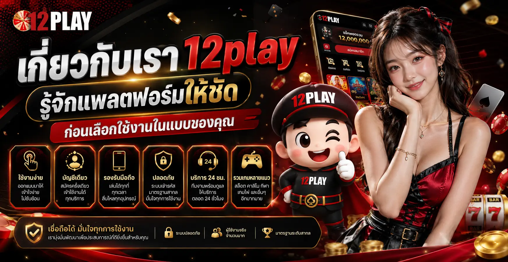 เกี่ยวกับเรา 12play รู้จักแพลตฟอร์มให้ชัด ก่อนเลือกใช้งานในแบบของคุณ